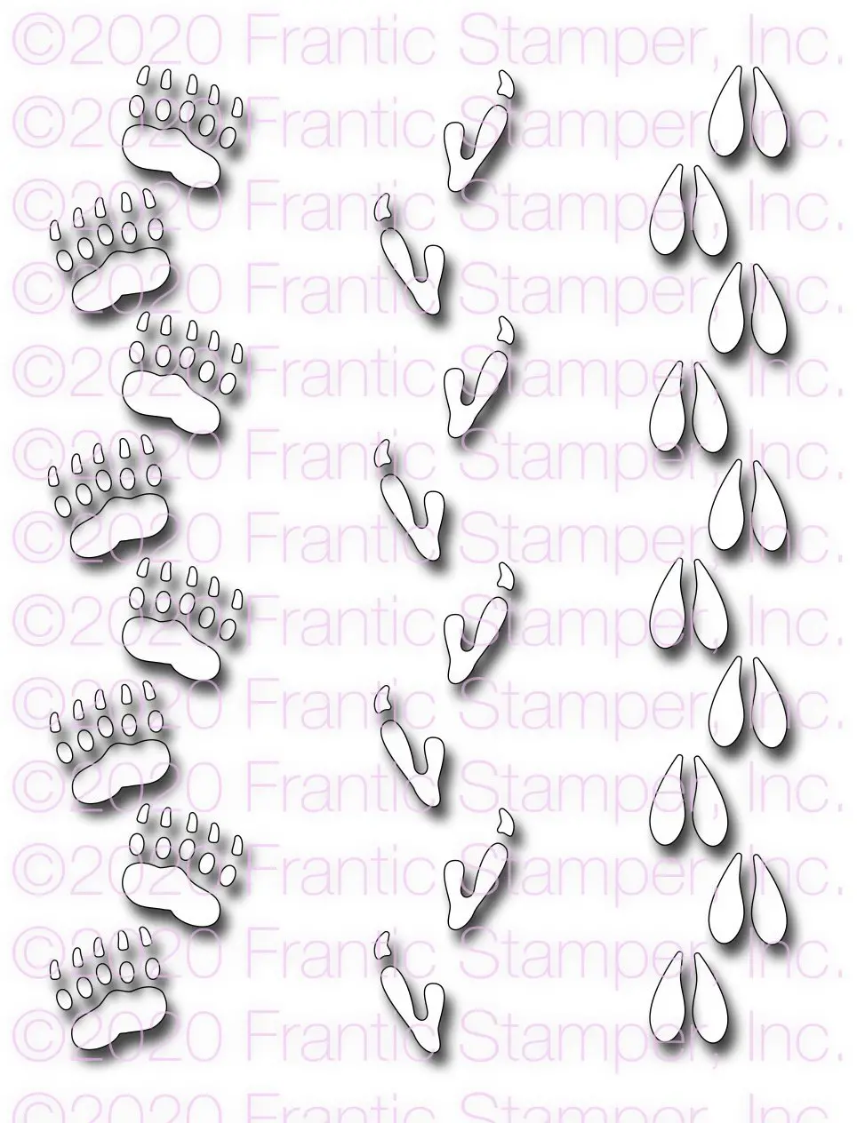 Frantic Stamper Animal Tracks Die Set 1