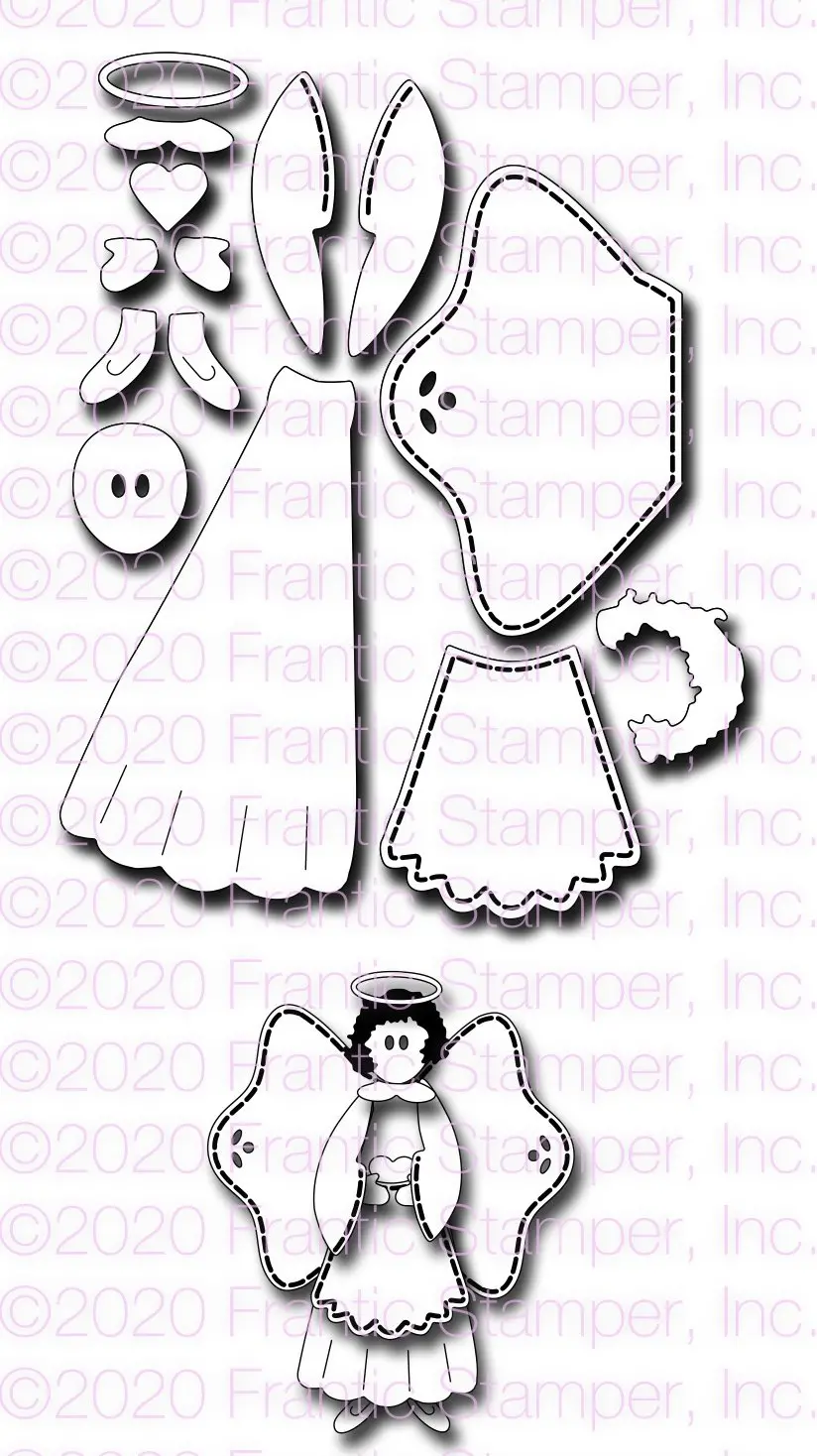 Frantic Stamper Precision Die - Country Angel 1