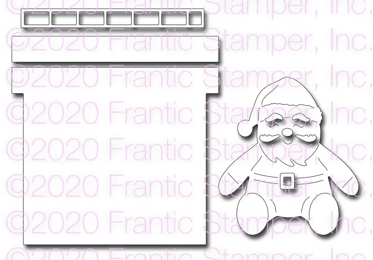 Frantic Stamper Precision Die - Santa And Chimney 1