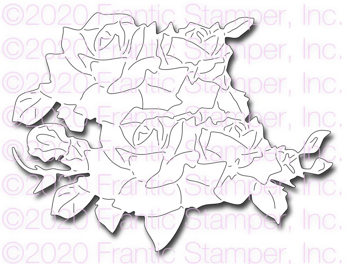Frantic Stamper Precision Die - Rose Bush 1