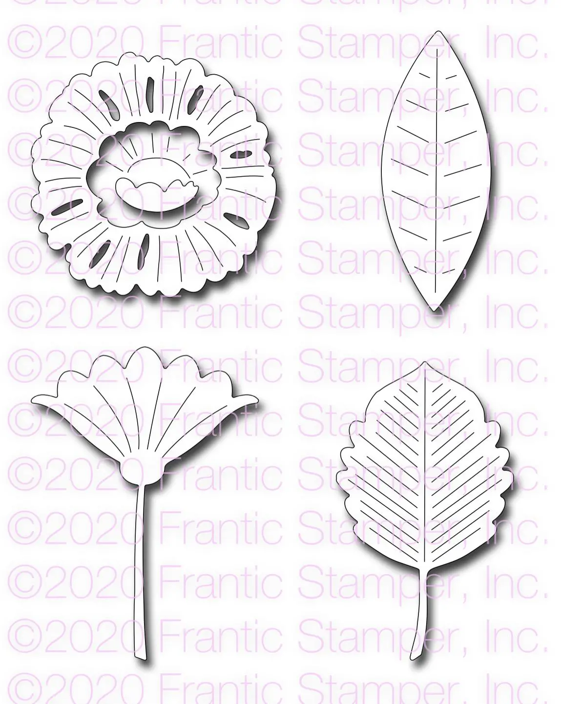 Frantic Stamper Precision Die - Fantasy Flowers 1