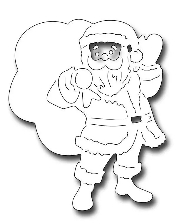 Frantic Stamper Precision Die - Santa With Toy Bag 1