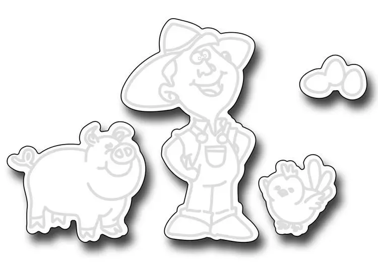 Frantic Stamper Precision Die - Hogs And Kisses 1