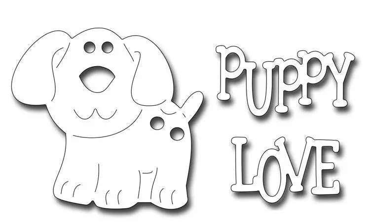 Frantic Stamper Precision Die - Rover Puppy Love 1