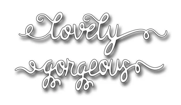 Frantic Stamper Precision Die - Lovely & Gorgeous 1