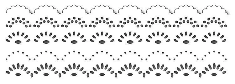 Frantic Stamper Precision Die - Double Scallop Edger Set 1