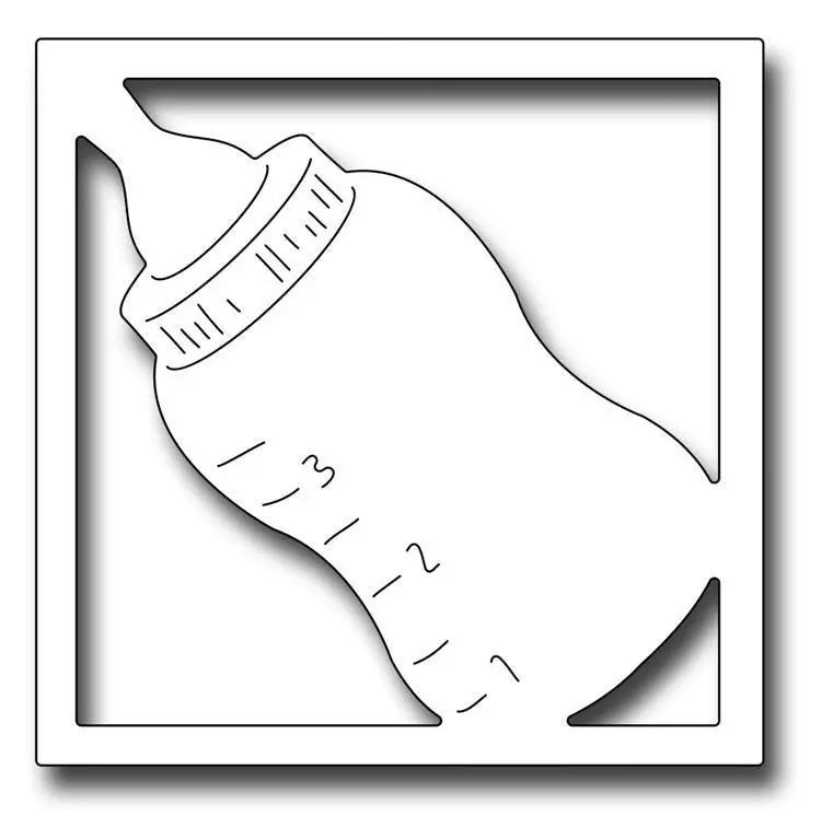 Frantic Stamper Precision Die - Baby Bottle Square 1