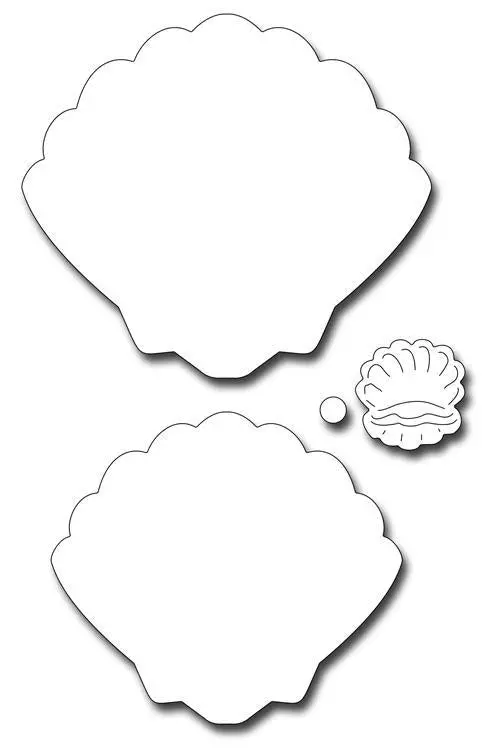 Frantic Stamper Precision Die - Shell Shape, Shell & Pearl 1