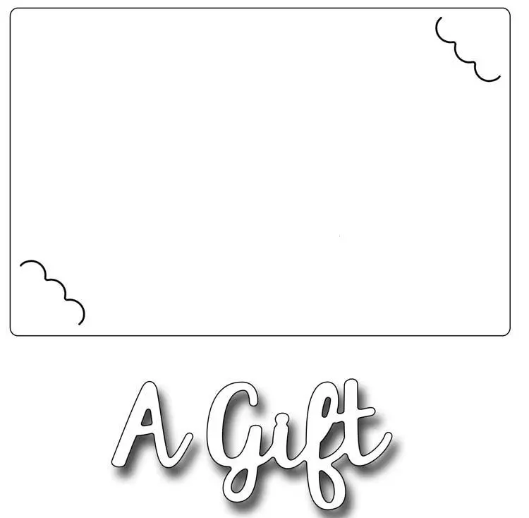 Frantic Stamper Precision Die - Gift Card Corner Holder 1
