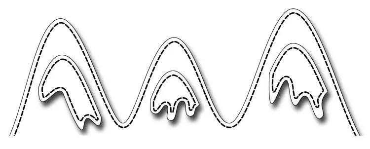 Frantic Stamper Precision Die - Snow-Capped Mountains 1