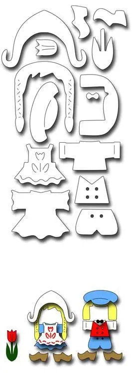 Frantic Stamper Precision Die - Dutch Doll Clothes 1
