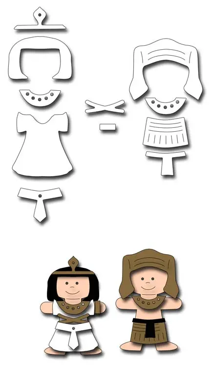 Frantic Stamper Precision Die - Egyptian Doll Clothing 1