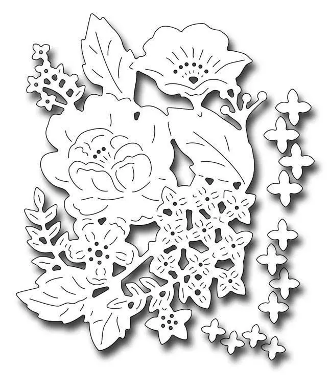 Frantic Stamper Precision Die - Botanical Spray 1