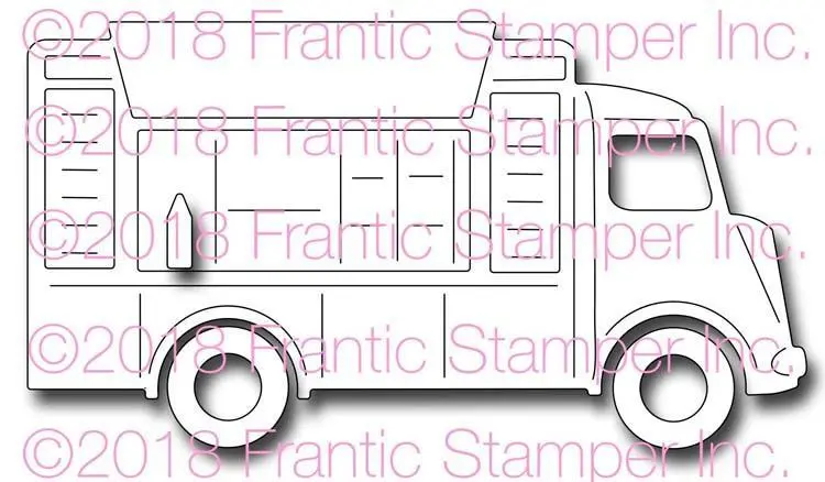 Frantic Stamper Precision Die - Food Truck 1