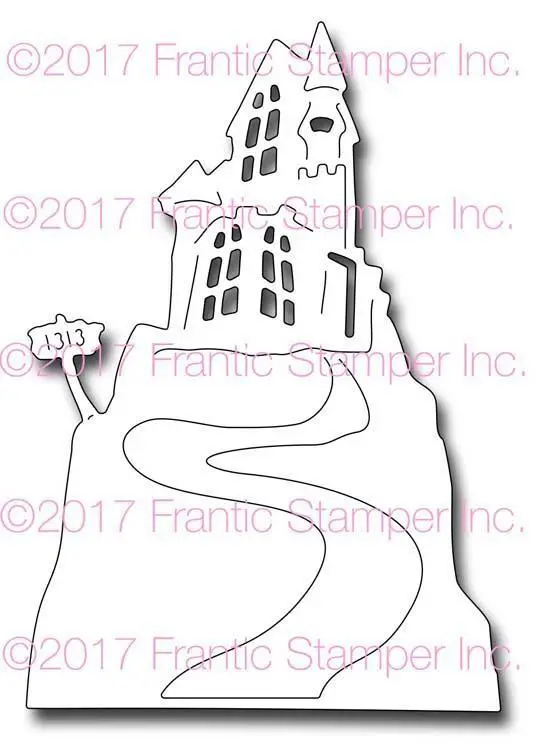 Frantic Stamper Precision Die - Haunted Hill 1