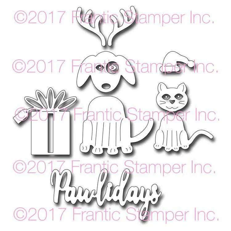 Frantic Stamper Precision Die - Christmas Pets 1