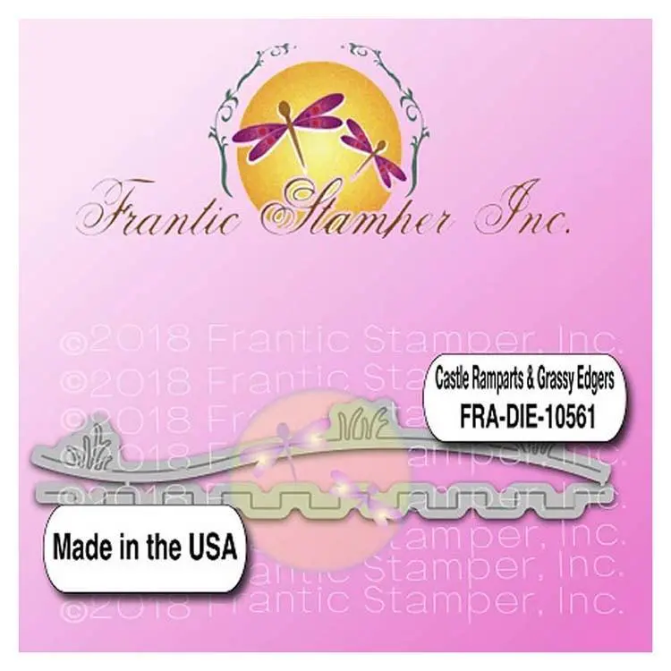 Frantic Stamper Precision Die - Castle Ramparts & Grassy Edgers 1