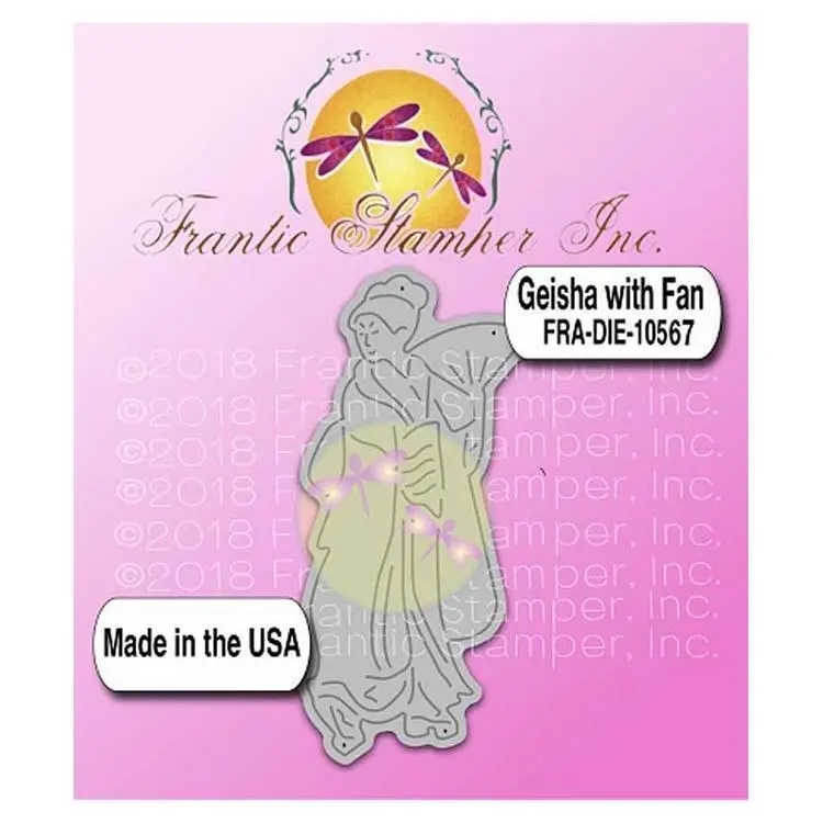 Frantic Stamper Precision Die - Geisha With Fan 1
