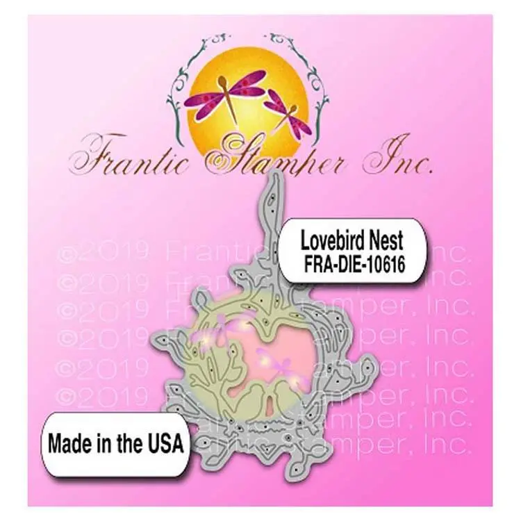 Frantic Stamper Precision Die - Lovebird Nest 1