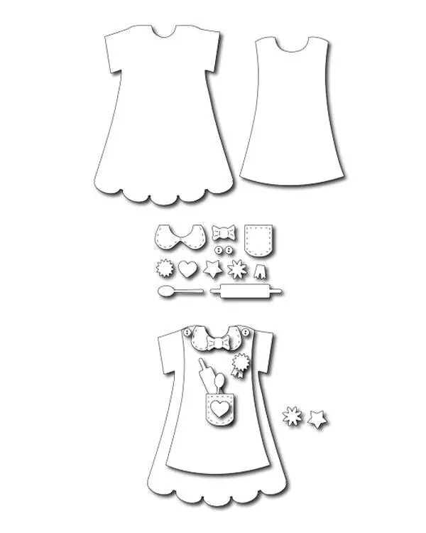 Frantic Stamper - Precision Dies - Kitchen Dress A2 Card Maker 1