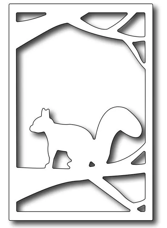Frantic Stamper - Precision Dies - Framed Squirrel 1