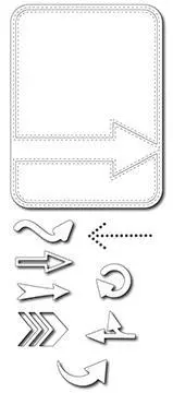 Frantic Stamper Precision Die - Arrow Card Sketchers (Set Of 9 Dies) 1