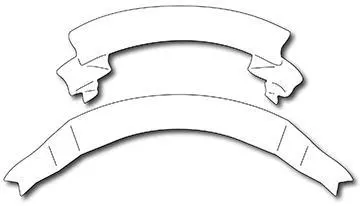 Frantic Stamper Precision Die - Arched Banners (Set Of 2 Dies) 1