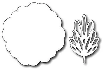 Frantic Stamper Precision Die - Scribble Flower Base And Leaf (Set Of 2 Dies) 1