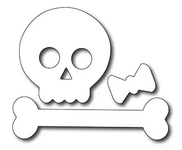 Frantic Stamper Precision Die - Cute Skull And Crossbone 1