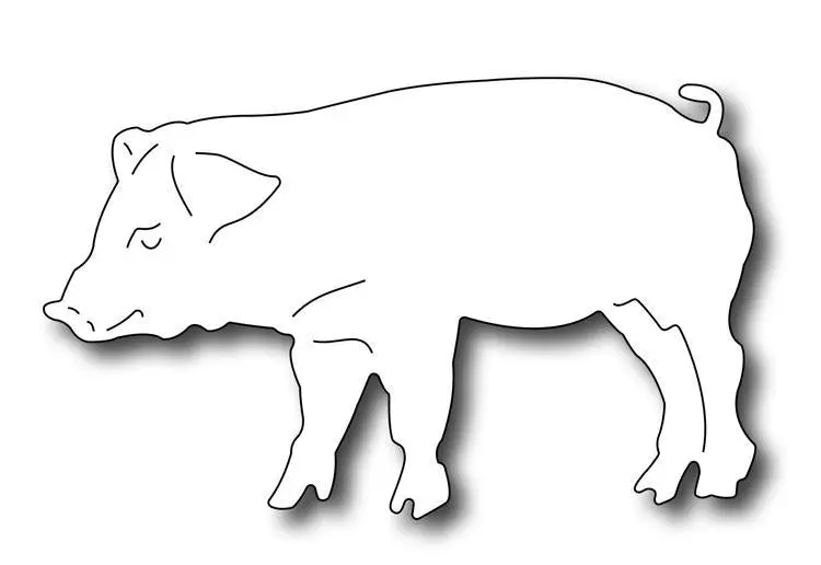 Frantic Stamper Precision Die - Barnyard Pig 1