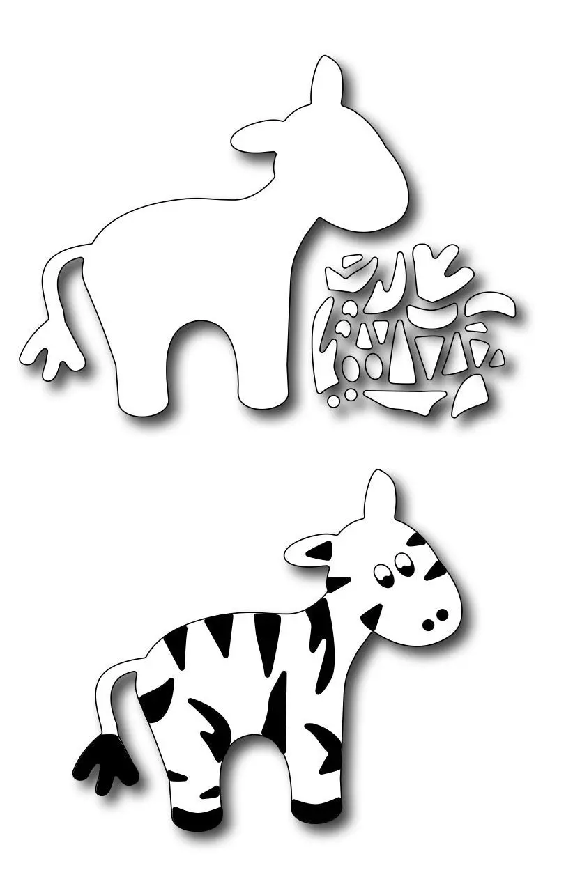 Frantic Stamper Precision Die - Baby Zebra 1