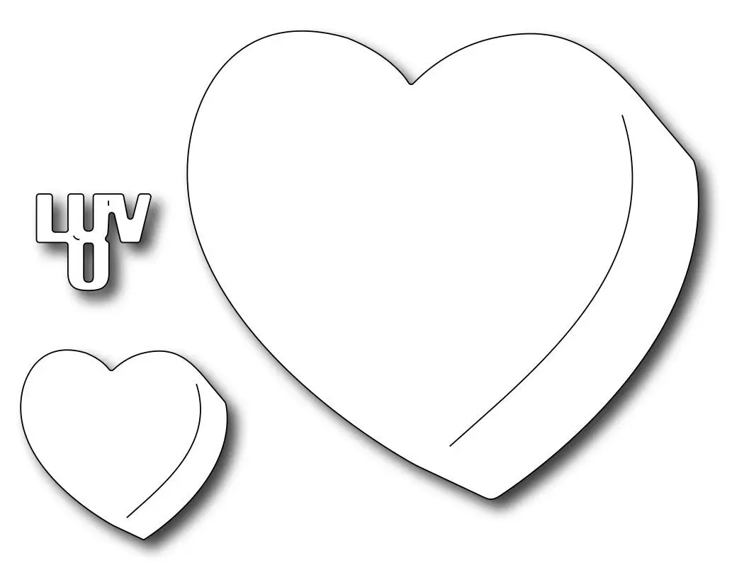 Frantic Stamper Precision Die - Conversation Heart 1