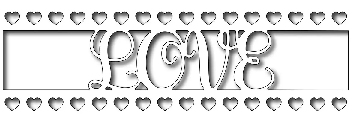 Frantic Stamper Precision Die - Love Card Band 1