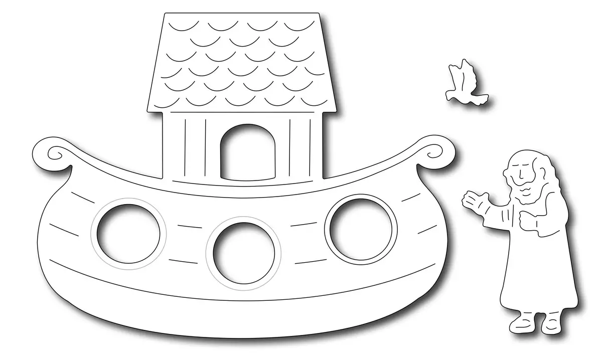 Frantic Stamper Precision Die - Noah's Ark (Set Of 3 Dies) 1