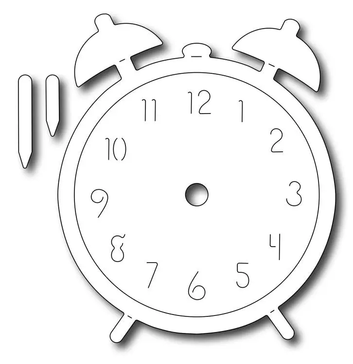 Frantic Stamper Precision Die - Large Retro Alarm Clock 1