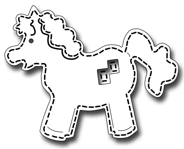 Frantic Stamper Precision Die - Stitched Horse 1