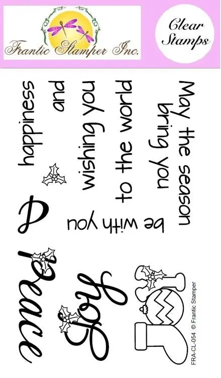 Frantic Stamper Clear Stamp Set - Joy And Peace 1