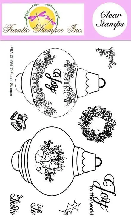 Frantic Stamper Clear Stamp Set - Ivy Bubble Ornament 1