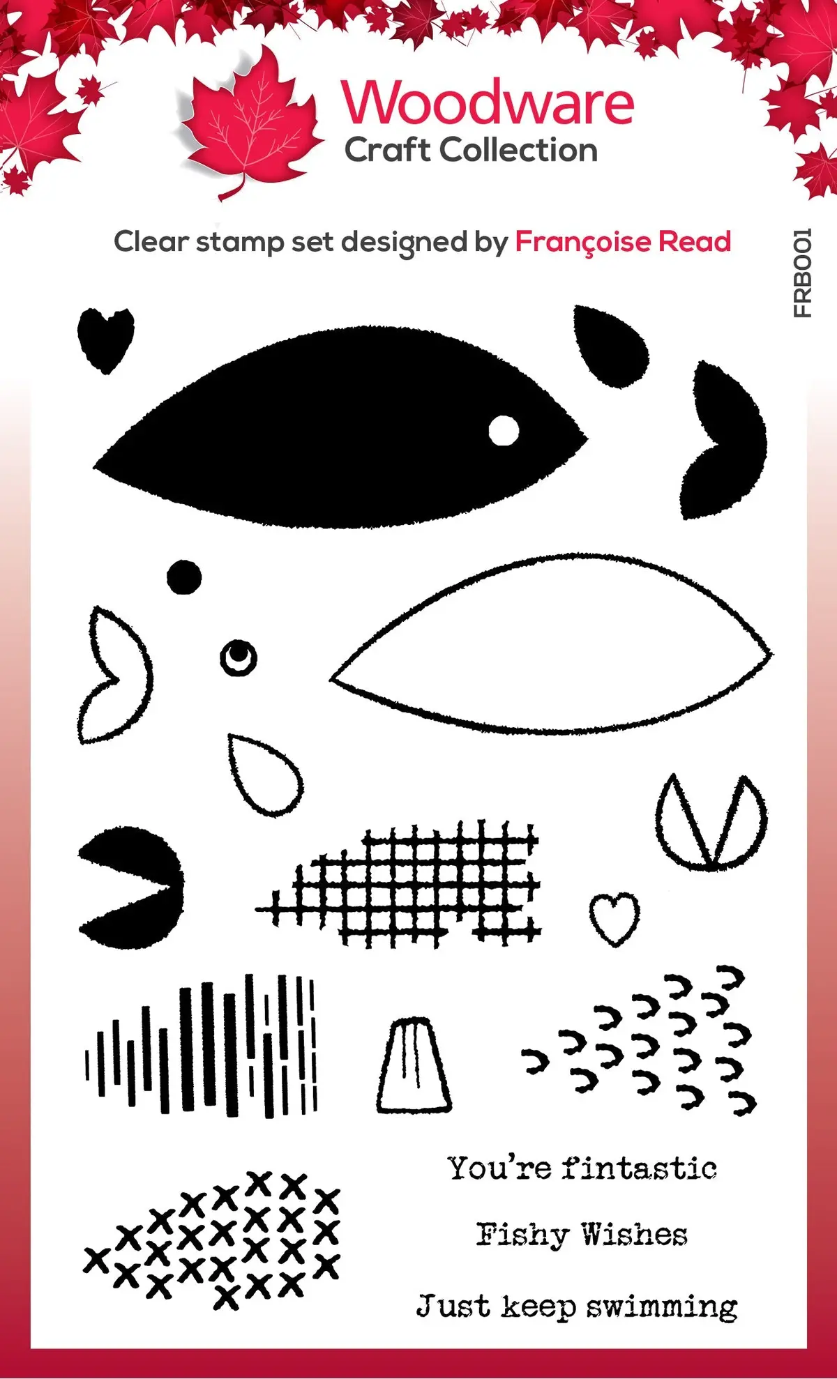 Woodware Clear Singles Build A Fish 6 In X 8 In Stamp 1