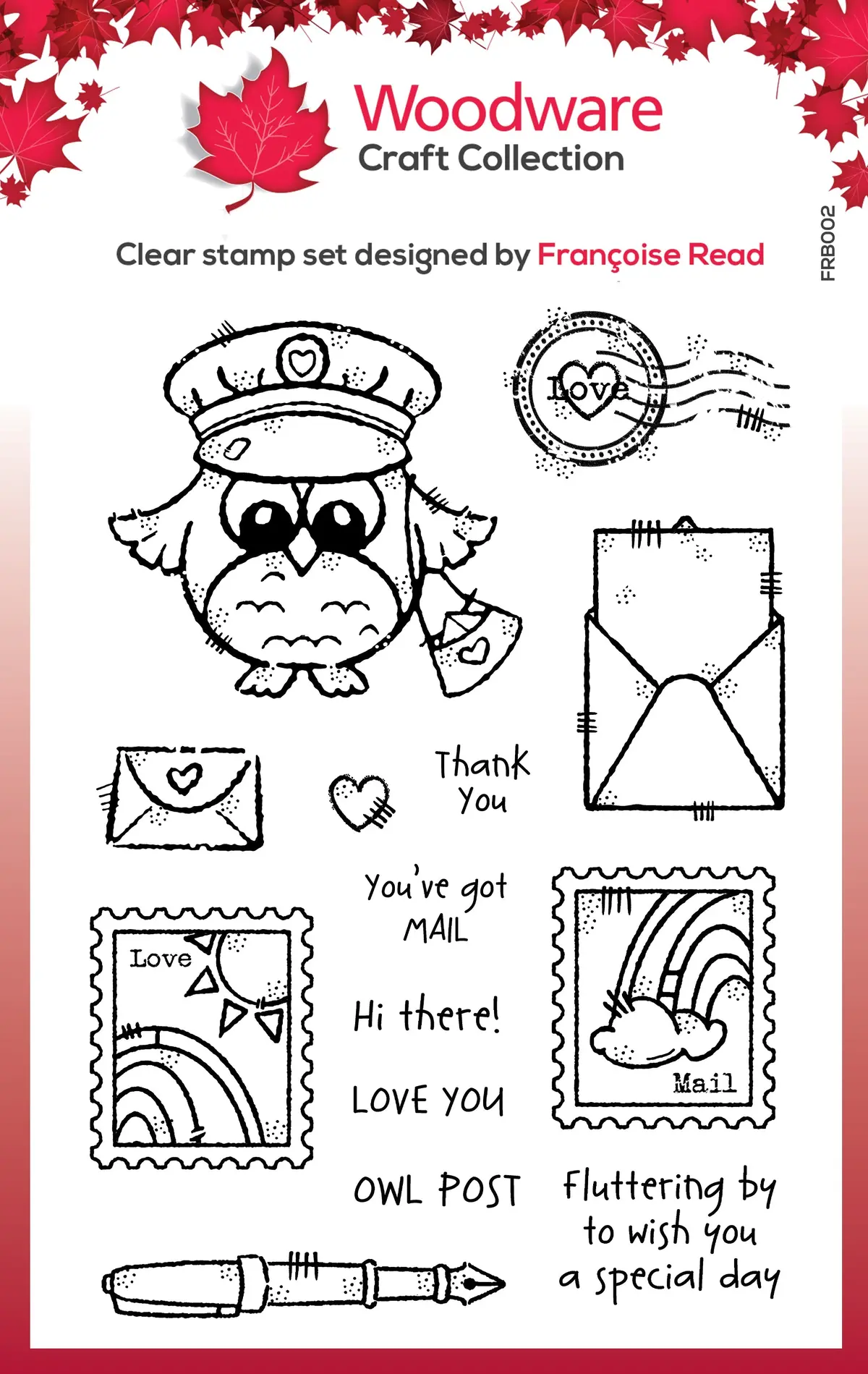 Woodware Clear Singles Owl Post 6 In X 8 In Stamp 1