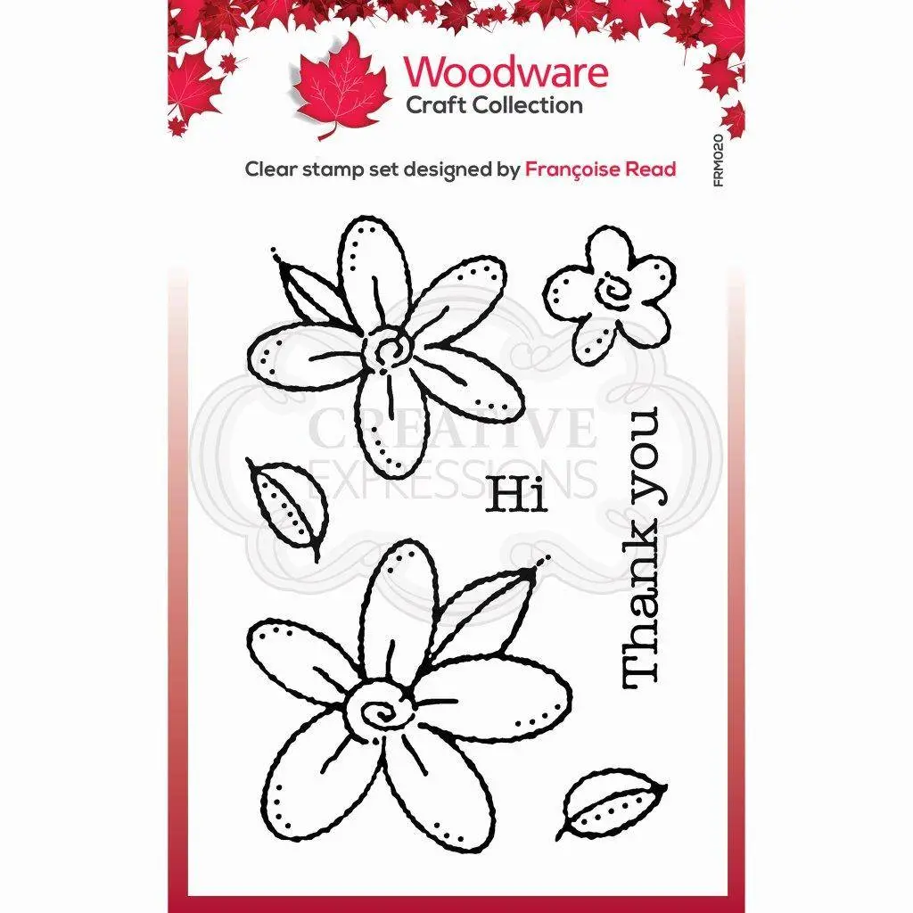 Woodware Clear Singles Daisies 3.8 In X 2.6 In Stamp 1