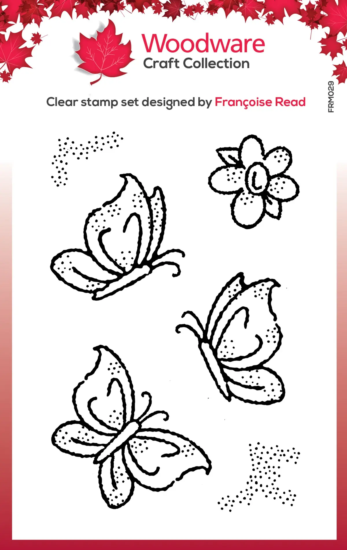 Woodware Clear Singles Little Butterflies 3.8 In X 2.6 In Stamp 1