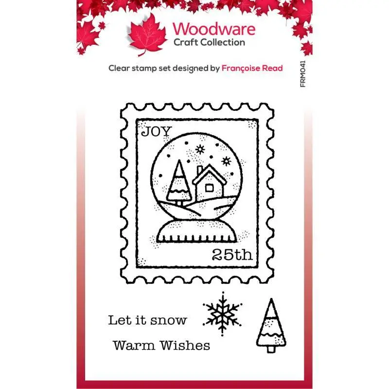 Woodware Clear Singles Snow Globe Stamp 3 In X 4 In Stamp 1