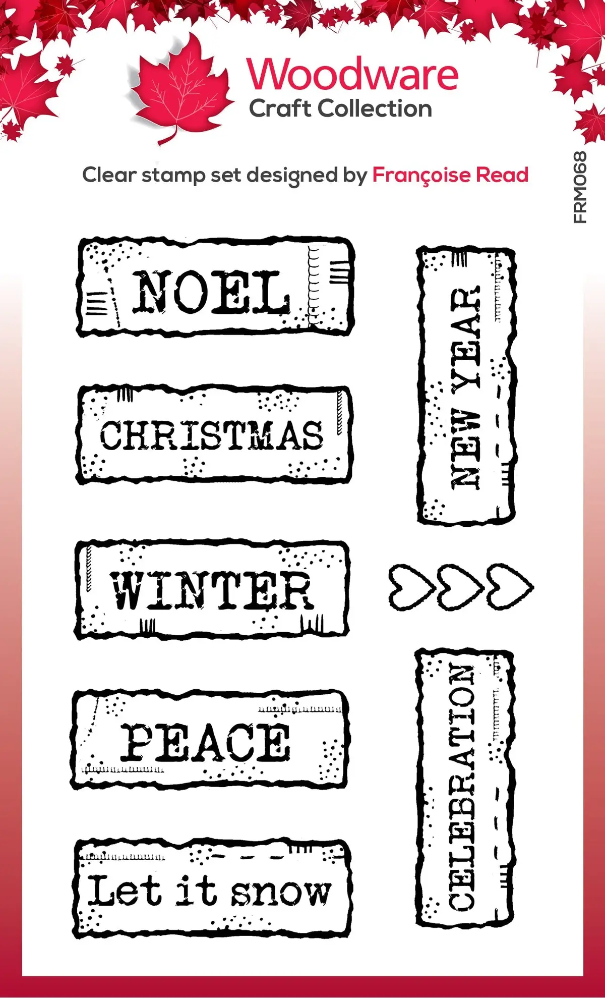Woodware Clear Singles Christmas Junk Labels 3 In X 4 In Stamp 1