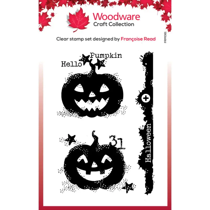 Woodware Clear Singles Carved Pumpkins 3 In X 4 In Stamp Set 1