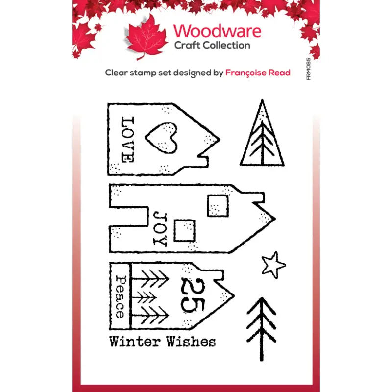 Woodware Clear Singles Nordic Houses 3 In X 4 In Stamp Set 1