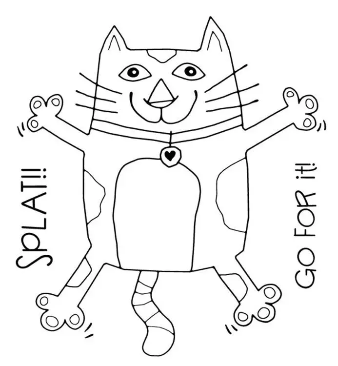Woodware Clear Stamps - Splat Cat 1