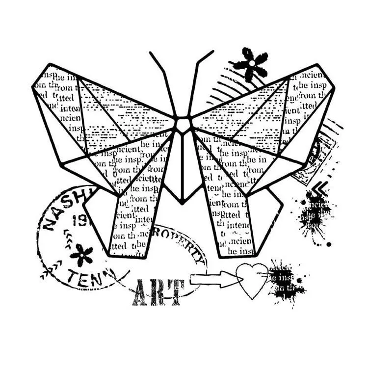 Woodware Clear Singles Paper Butterfly 1
