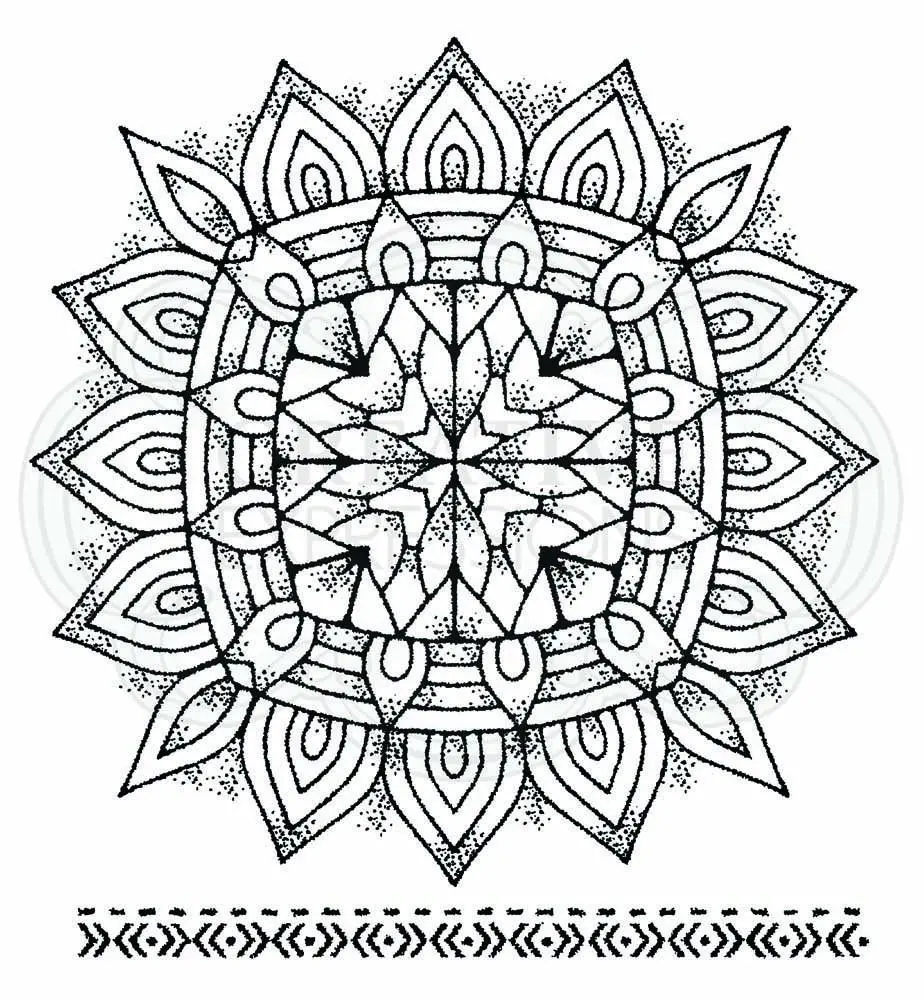 Woodware Clear Singles Mandala Two 4 In X 4 In Stamp 1