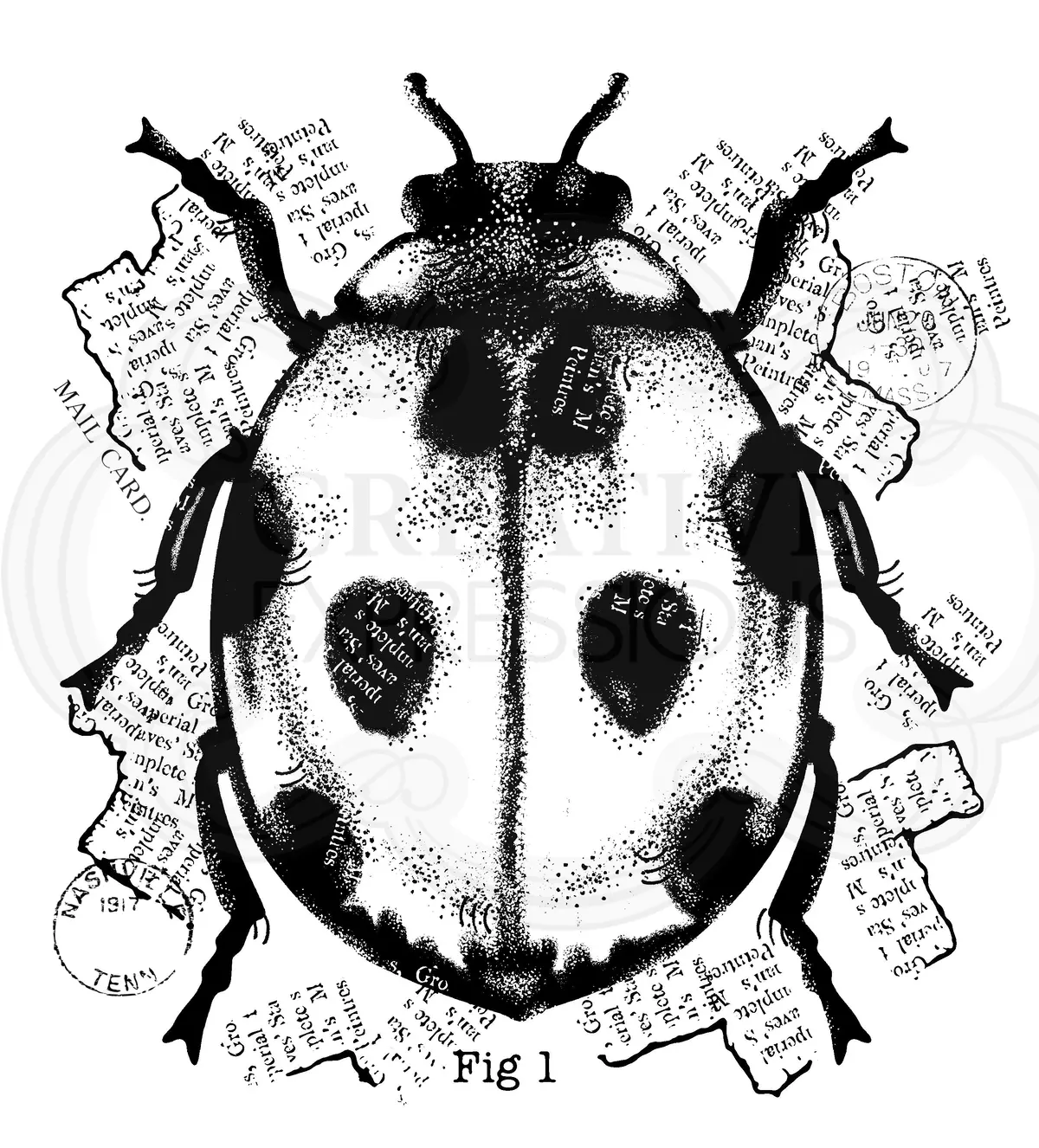 Woodware Clear Singles Ladybird 4 In X 4 In Stamp 1